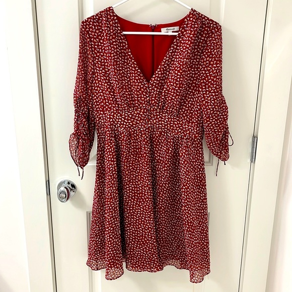 Madewell Dresses & Skirts - Madewell Red Floral Dress